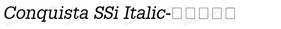 Conquista SSi Italic字体转换